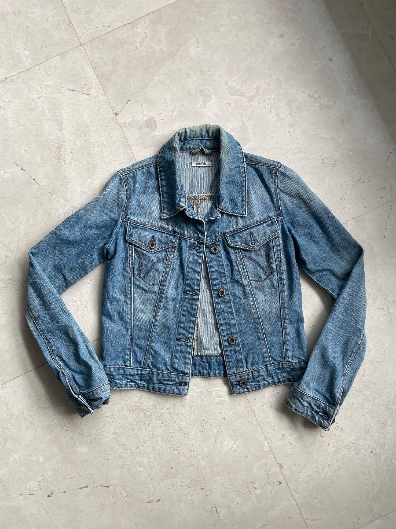 Topshop fitted denim jacket deals