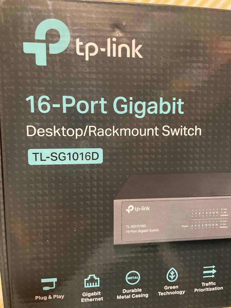 TP-Link 16 Port Gigabit Desktop/Rockmount Switch TL-SG1016D, Computers ...