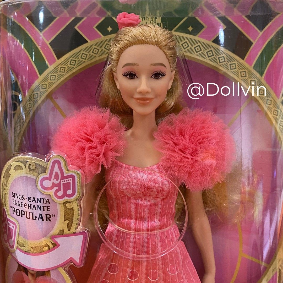 Wicked The Movie Singing Glinda Fashion Doll (Ariana Grande) Mainan  Boneka Barbie Mattel Original