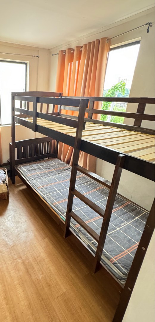 Wooden Single Double Deck bed convertible, Furniture & Home Living ...