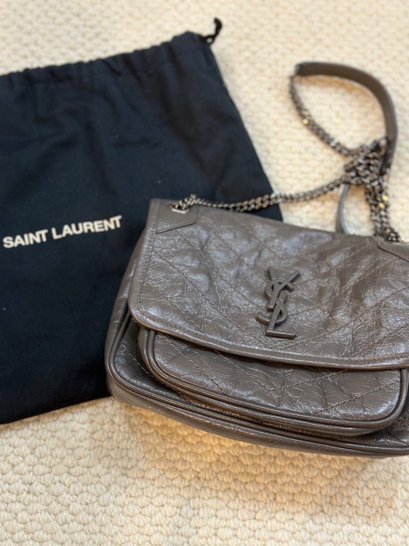 YSL baby Niki in Storm grey