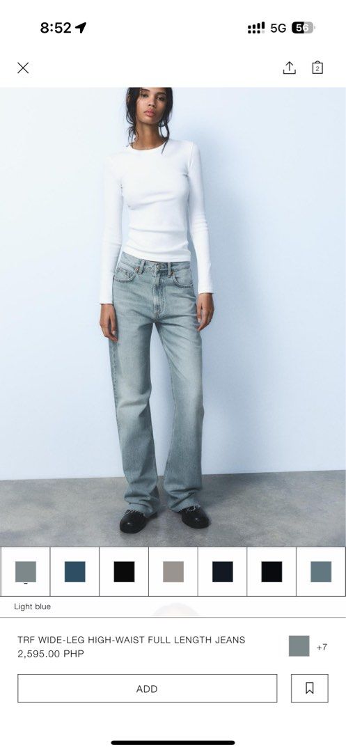 Zara High waisted pants in Denim Blue (Category: Jeans) located in Quezon City. Submitted by preloved__cw (Listing ID 1340052178, Image 1). Description: Zara High Waisted Jeans - Pants in Denim Blue Size 32 (only fits xxs-small / 24-25) NO LENGTH/WIDTH measurements 10/10 condition! Only worn twice Rfs: declttering Msg me for ww! 🤍.