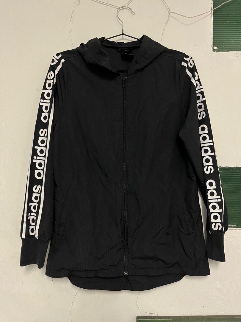 Adidas windbreaker (Category: Coats, Jackets and Outerwear) located in Quezon City. Submitted by charddaddy (Listing ID 1340243326, Image 3). Description: Medium wmens Excellent condition No drawstring 499+sf.