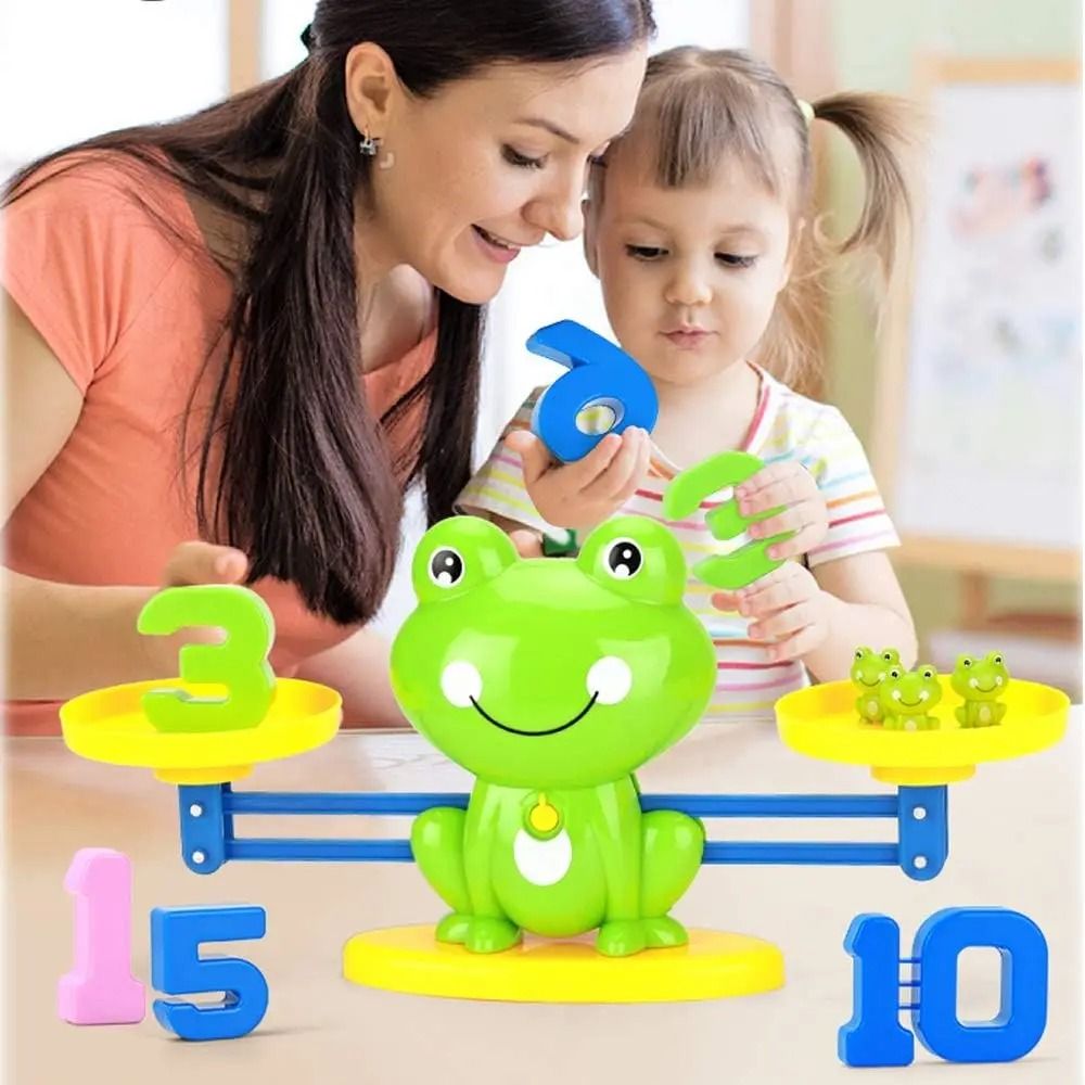 Balance Math Game for Kids, STEM Montessori Counting Toys with Frog ...