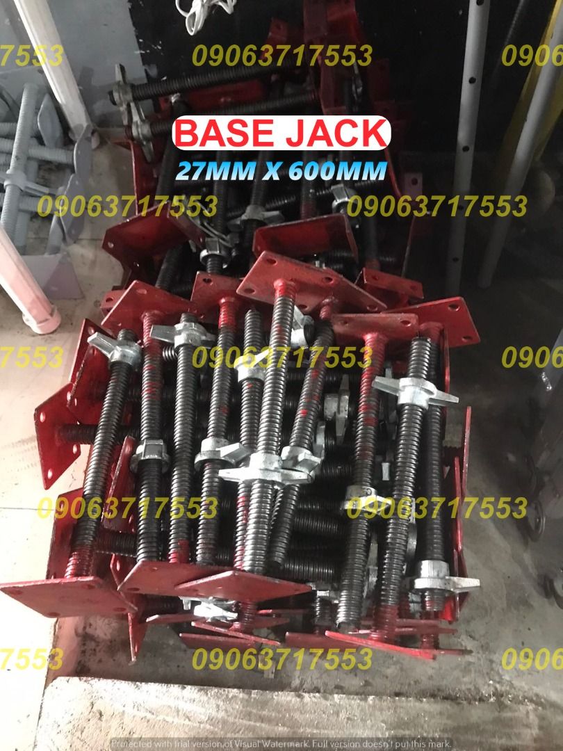 Base jack 27mm x 400mm Solid Threaded Rod Heavy Duty 