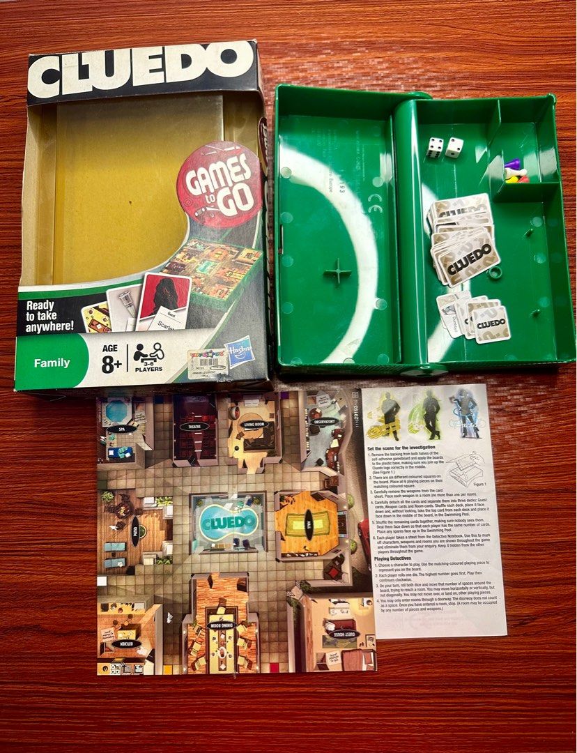 CLUEDO (Category: Board Games & Puzzles) located in Makati City. Submitted by cecille1998 (Listing ID 1340130574, Image 3). Description: Good for ages 8 and above. 3-6 players Slightly used. .