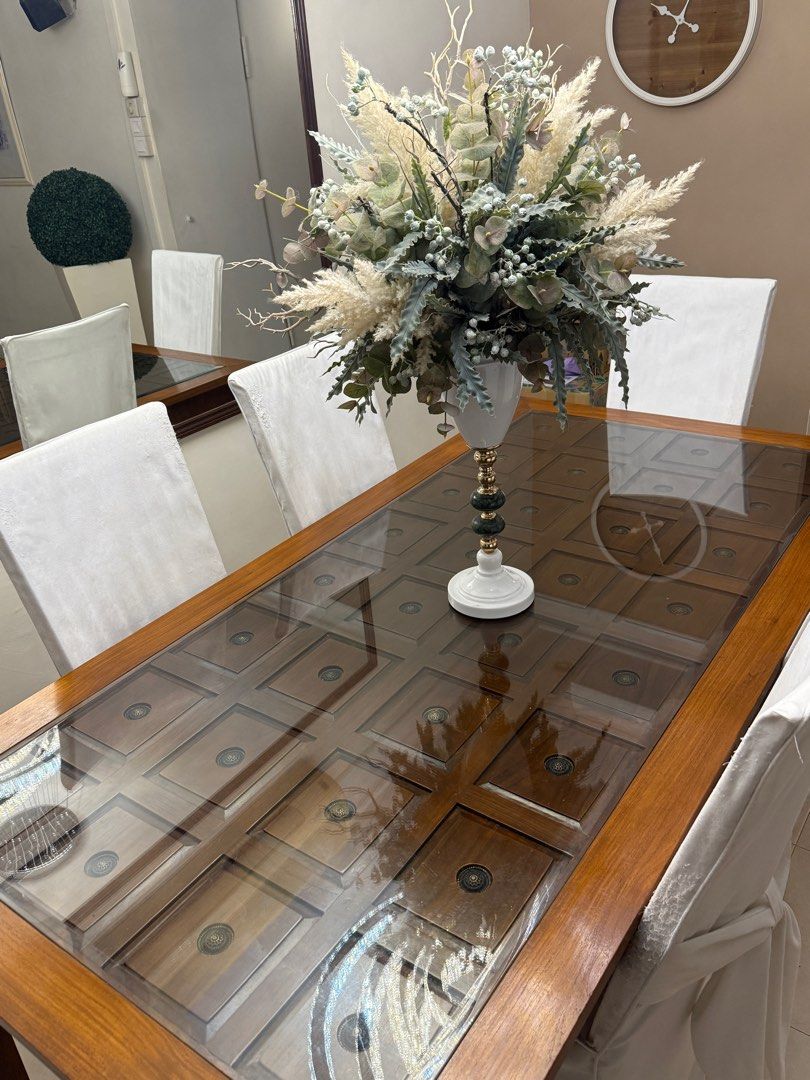 Dining Table (Category: Tables & Sets) located in Singapore. Submitted by sonbonnie (Listing ID 1340256286, Image 2). Description: ORIGINAL TEAKWOOD DINING TABLE - sits 6-8 chairs - measurement: 200 x 100 x 79 - still in very good condition - chairs not included - NEGOTIABLE.