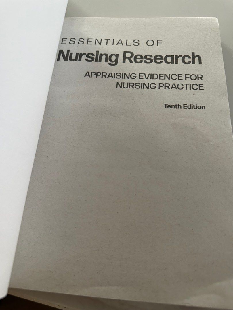 ESSENTIALS IN NURSING RESEARCH BOOK (Category: Textbooks) located in San Fernando. Submitted by _checkmylistings_ (Listing ID 1340109677, Image 2). Description: RFS: Not using it 📌 negotiable but low ballers will not be tolerated 📌 good as new, no issues.
