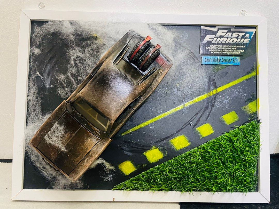 Fast And the furius diecast diorama (Category: Vehicle & Diecast Models) located in Muntinlupa City. Submitted by xeoncrib (Listing ID 1340219088, Image 1). Description: diecast Frame diorama authentic diecast car.