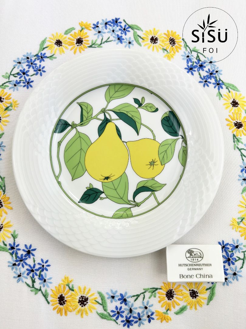 Hutschenreuther Pear Dinner Plate (Category: Dinnerware & Cutlery) located in Zamboanga. Submitted by sisufoi (Listing ID 1340247613, Image 1). Description: Add a burst of sunshine and charm with this vintage Hutschenreuther Pear Plate. With its vibrant, lush pear design and elegant embossed edge, this plate exudes warmth and character. Perfect for infusing any meal or display with a cheerful, sophisticated touch—guaranteed to leave a lasting imp