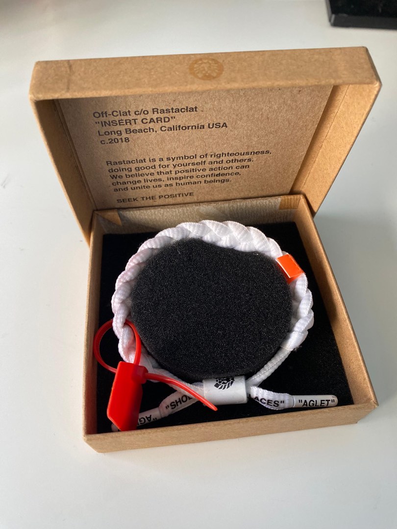 Off Clat Off White x Rastaclat Bracelet Jewelry Accessories Like Supreme Bape Adidas Nike Hypebeast Wristband Playboy Men s Fashion Watches Accessories Jewelry on Carousell