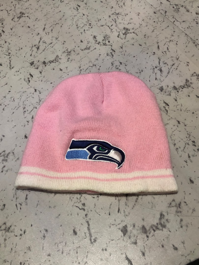 Pink seahawks beanie hotsell