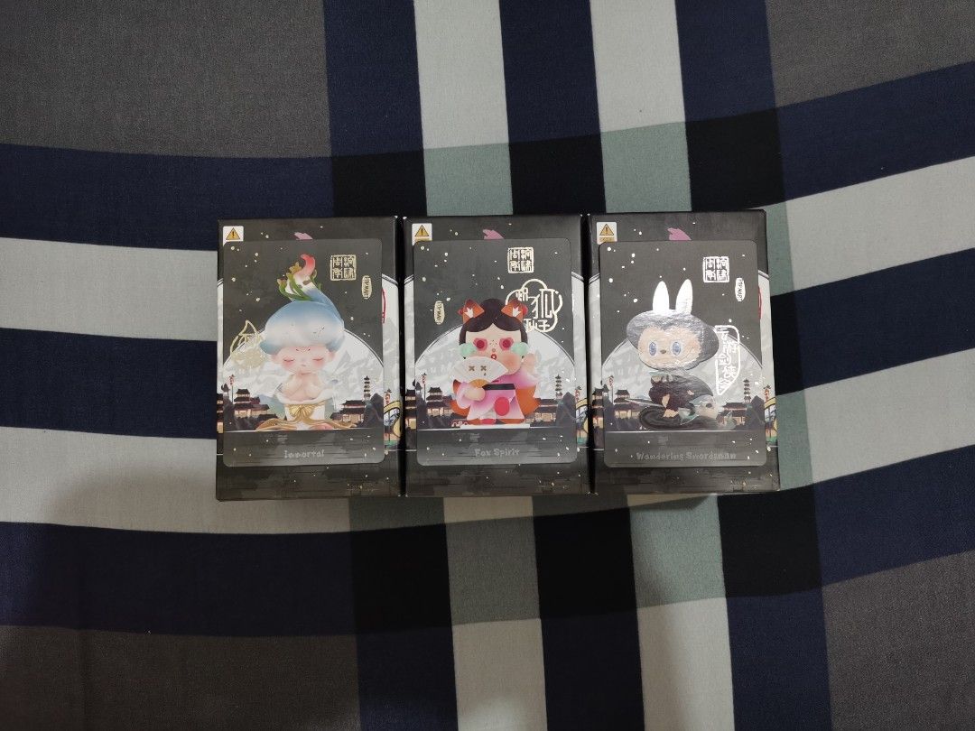 Popmart Matchless (Category: Designer & Blind Box Toys) located in Manila. Submitted by idrax (Listing ID 1340277272, Image 1). Description: Immortal - Sold Fox Spirit - Sold Wandering Swordsman - 600.