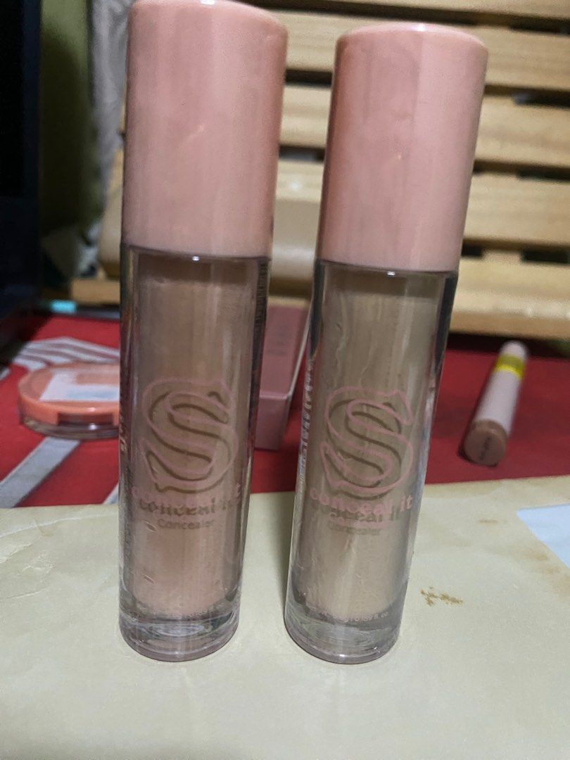 Squad Conceal It (Category: Makeup) located in Quezon City. Submitted by vayandels (Listing ID 1340276374, Image 1). Description: Brand New & Sealed 150 each, can buy just one Squad Conceal It Shade: CC2 Peach Corrector & CL3 Neutral Light .