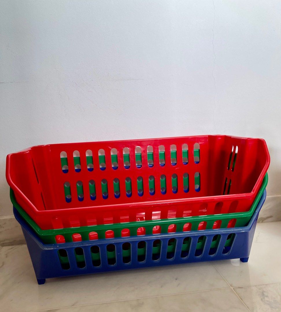 Stackable Organizer (Category: Storage Boxes & Baskets) located in Singapore. Submitted by goldenpax (Listing ID 1340134142, Image 2). Description: W43.5cmxH51.5cmxD27.5cm Good quality plastic.