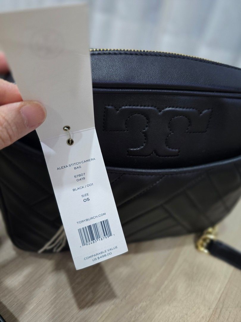TORY BURCH ALEXA CAMERA BAG PRELOVED ORIGINAL Leather black Barang Mewah Tas Dompet di Carousell