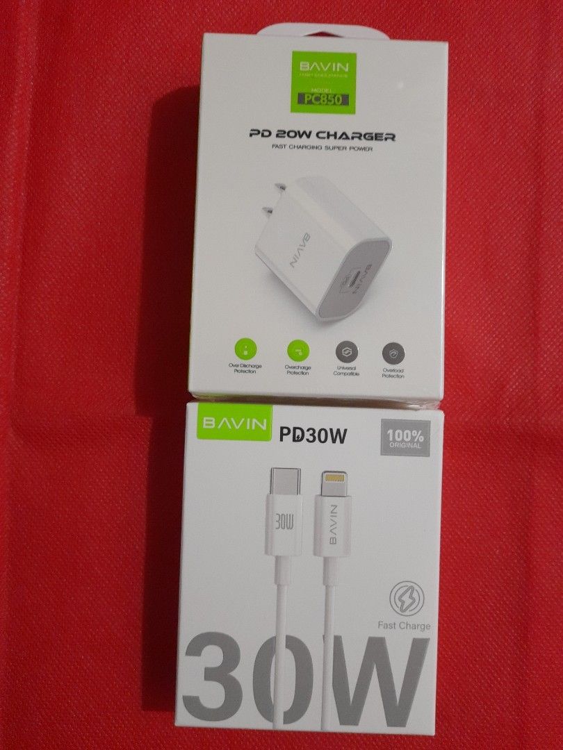 TYPE C AC ADAPTOR &IPONE CABLE (Category: Chargers & Cables) located in Quezon City. Submitted by hajjasittienor (Listing ID 1340254197, Image 1). Description: BRAND NEW 💯 BAVIN BRAND IPONE CABLE TYPE C AC ADAPTOR CHARGER. ....PWEDE COD ....PWEDE PICK UP AVIDA TOWER NEW MANILA COL BONNY SERRANO AVE QUEZON CITY.