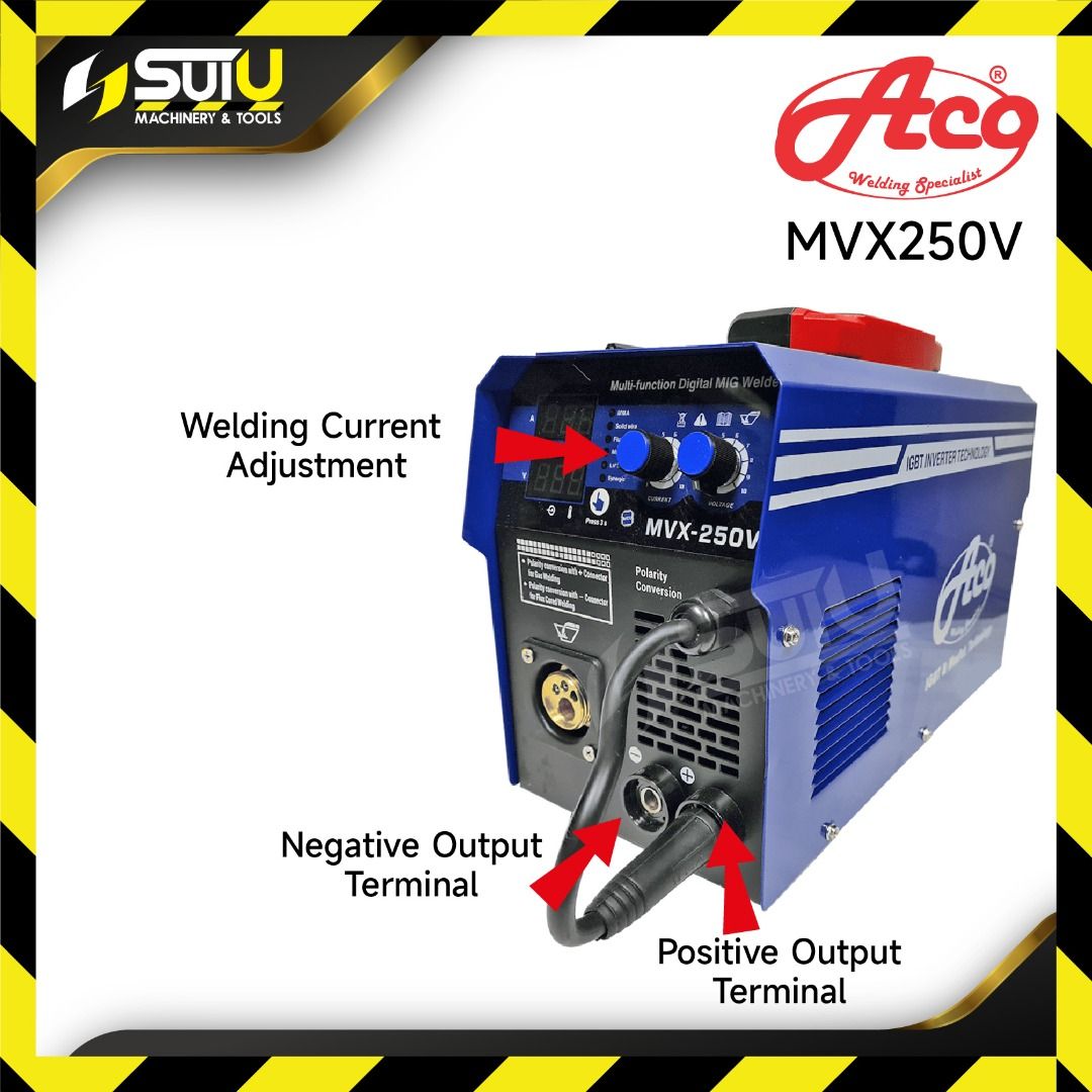 [WITHOUT GAS] ACO MVX250V / MVX 250V MIG Welding Machine / Mesin ...