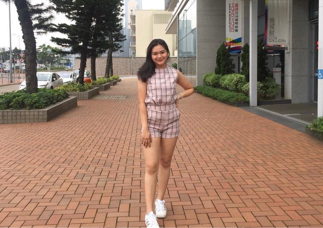 WOMAN plaid coordinates (Category: Sets or Coordinates) located in Angeles City. Submitted by behindtheseams (Listing ID 1340113958, Image 2). Description: top is small shorts is xs Swipe for a when worn 😍🤩.