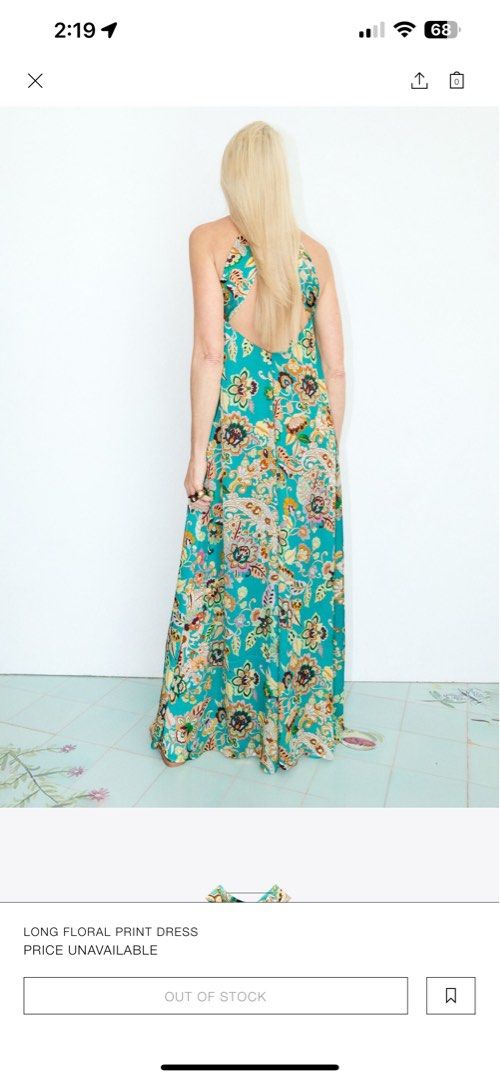 Zara Floral Halter Dress (Category: Dresses) located in San Juan City. Submitted by staceythrifts (Listing ID 1340164832, Image 2). Description: Worn only once Size is XS but fits XS-S No longer available online .