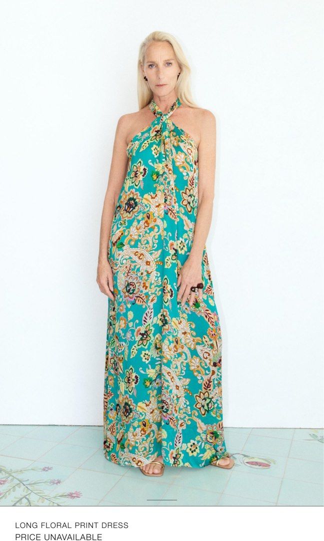 Zara Floral Halter Dress (Category: Dresses) located in San Juan City. Submitted by staceythrifts (Listing ID 1340164832, Image 1). Description: Worn only once Size is XS but fits XS-S No longer available online .