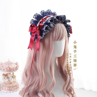 白雪姬發帶 紅藍撞色Lolita發帶64207019120898110