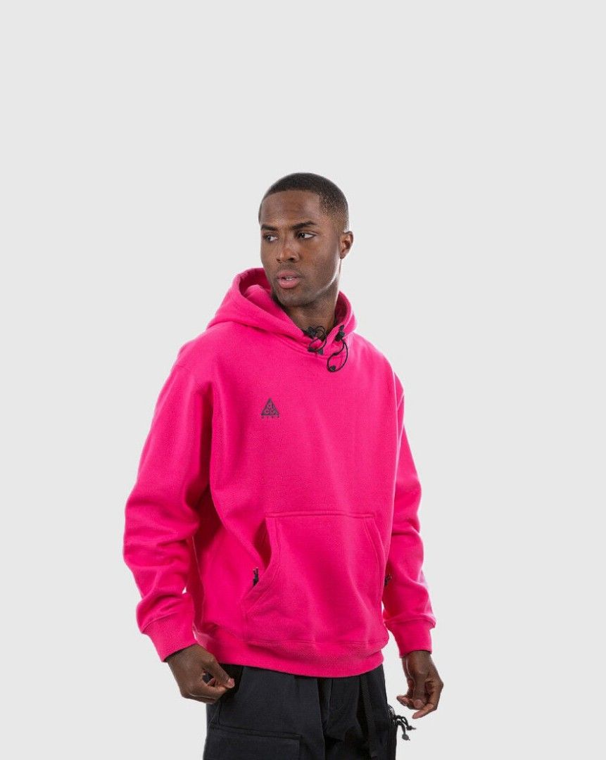 ACG NIKE FLEECE HOODIE PINK Men s Fashion Tops Sets Hoodies on Carousell