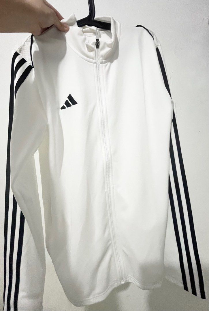 Adidas Track Top—White (Category: Coats, Jackets and Outerwear) located in Quezon City. Submitted by declutter1111 (Listing ID 1340403537, Image 1). Description: REPRICED!!! New from 🇨🇦 Brand new with tags. .