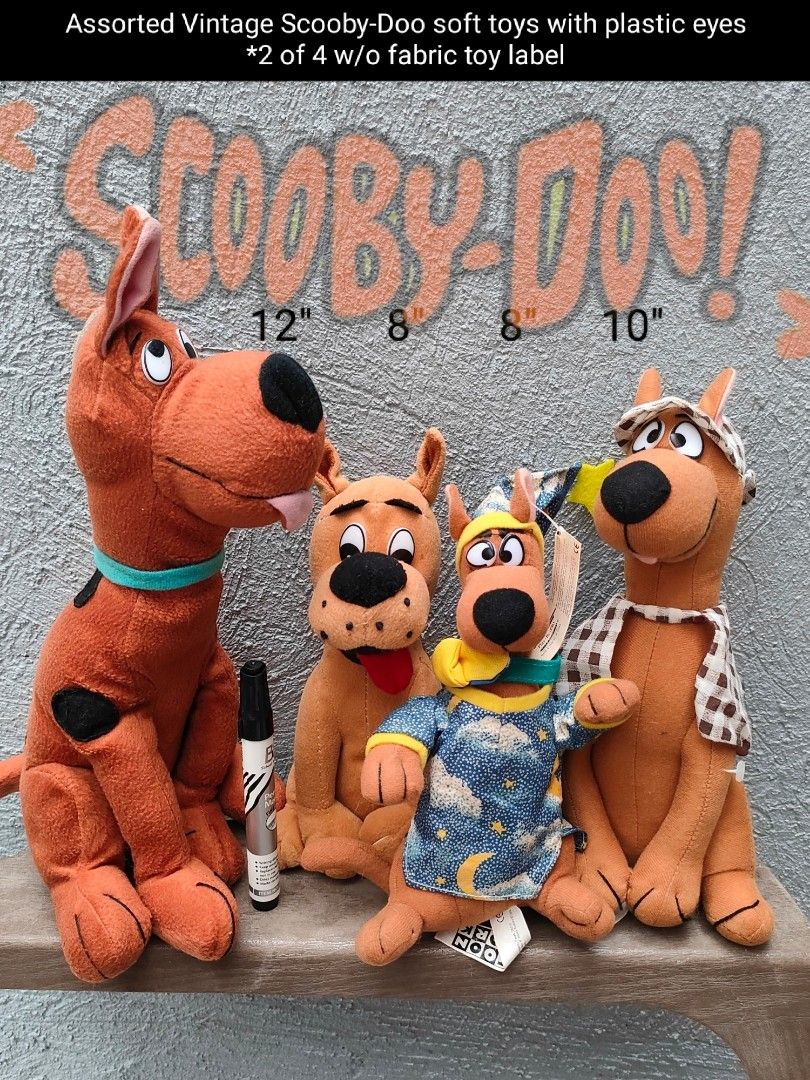Bundle #4 pcs Vintage Scooby-Doo soft toys (Category: Plushies & Soft Toys) located in Taguig. Submitted by adopt.my.plush.ph (Listing ID 1340408899, Image 1). Description: Assorted Vintage Scooby-Doo soft toys with plastic eyes *2 of 4 w/o fabric toy label 👋 Kindly refer to the images as these form part of the description. #adoptmyplushph #whatyouseeiswhatyouget #WYSIWYG.