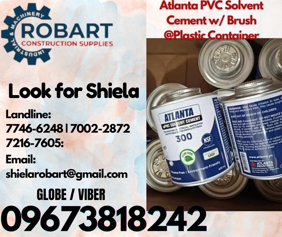 Atlanta PVC Solvent Cement w/ Brush @Plastic Container, Everything Else ...