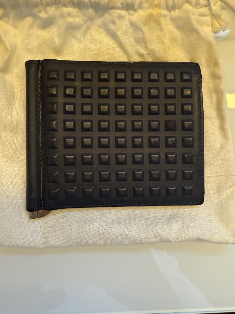 Balenciaga grid embossed money clip wallet Carousell
