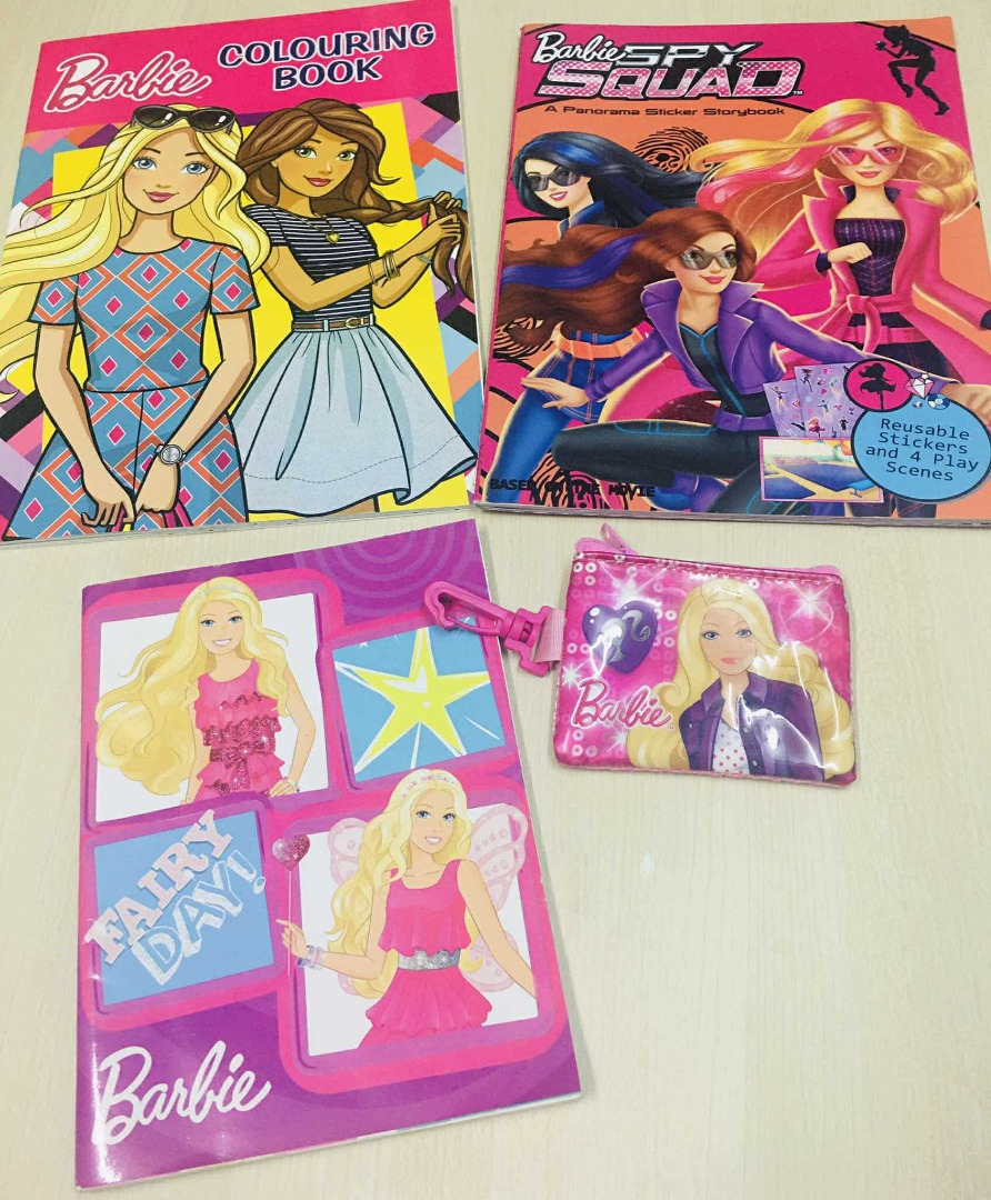 Barbie Coloring Books and Coin Purse Bundle, Hobbies & Toys, Books ...