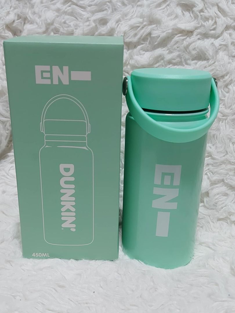 DUNKIN Enhypen Flask Engene's TEAL (Category: Water Bottles & Tumblers) located in Pasig City. Submitted by loveMYshop2022 (Listing ID 1340409870, Image 2). Description: DUNKIN Enhypen Flask Engene's TEAL Location Pasig City Send us DM -Direct Message / PM - Personal Message Authentic Brand New - Original Limited Offer / limited Stocks Only MOP Gcash / Paymaya Shipping Nationwide / Book a Rider / J&T Courier or LBC COP .