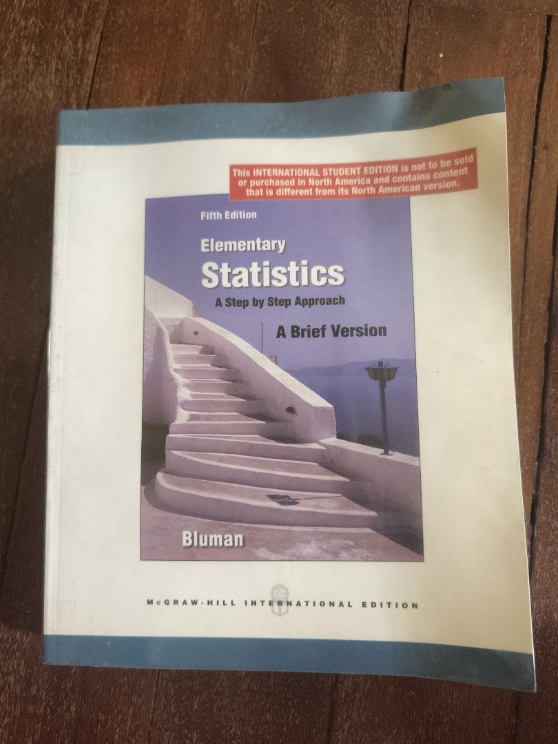 Elementary Statistics (Category: Textbooks) located in Singapore. Submitted by sssiong (Listing ID 1340366656, Image 1). Description: No handwritten notes..