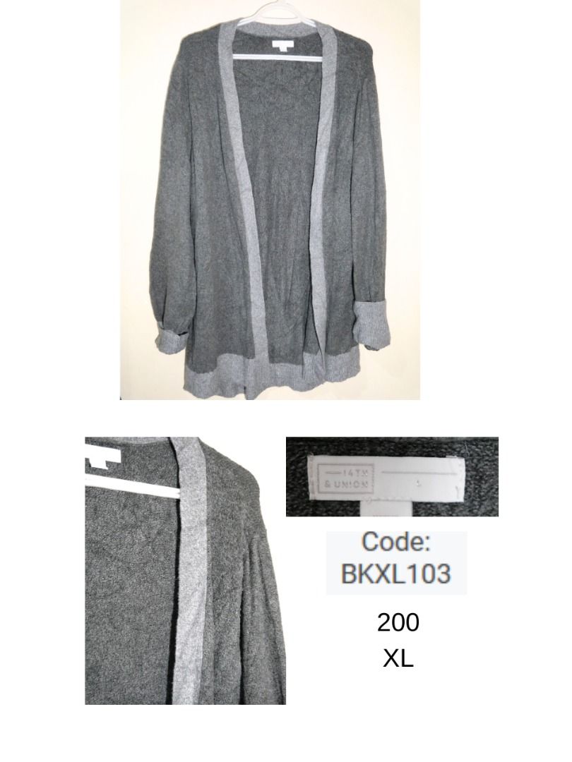 gray cardigan (Category: Coats, Jackets and Outerwear) located in Manila. Submitted by 3rdhandthings (Listing ID 1340406289, Image 1). Description: .
