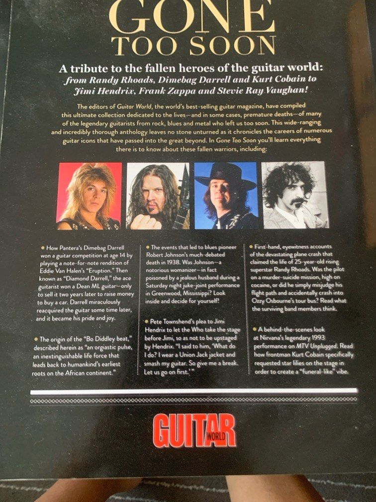 Guitar World presents Gone Too Soon Remembering the Guitar Legends Who