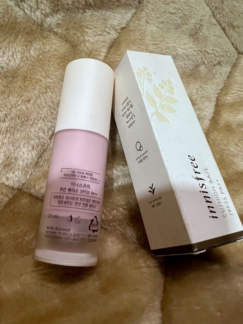 Innisfree Cushion Base ✨SALE✨ (Category: Makeup) located in Mabalacat. Submitted by gracias.tienda (Listing ID 1340384856, Image 2). Description: Innisfree Cushion Base Korea Bought Decluttering. Too many primers Wearing minimal makeup and primarily relying on sunblock as part of my routine since I work from home. Impulse Buy Can't remember when i bought hence selling low. 👉🏻 PLEASE READ 📌Please refrain from sending "I'm interested" messages w
