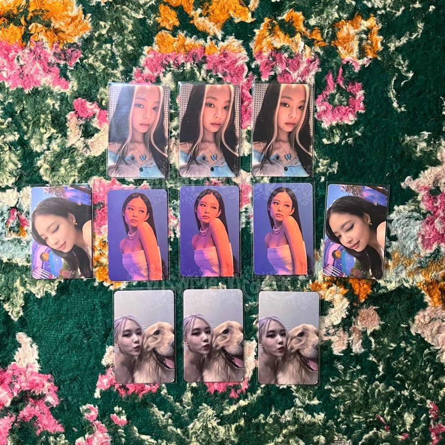 jennie and rosé photocards (Category: K-Wave Merchandise) located in Paranaque City. Submitted by nyxmyoui (Listing ID 1340314348, Image 1). Description: jennie and rosé photocards - please offer (idk the mp) › onhand › ready to ship › x to sensitive ๑ mop : gcash & bdo ๑ dop : payo or seven days reserv. ๑ mod : sdd & jnt only !.
