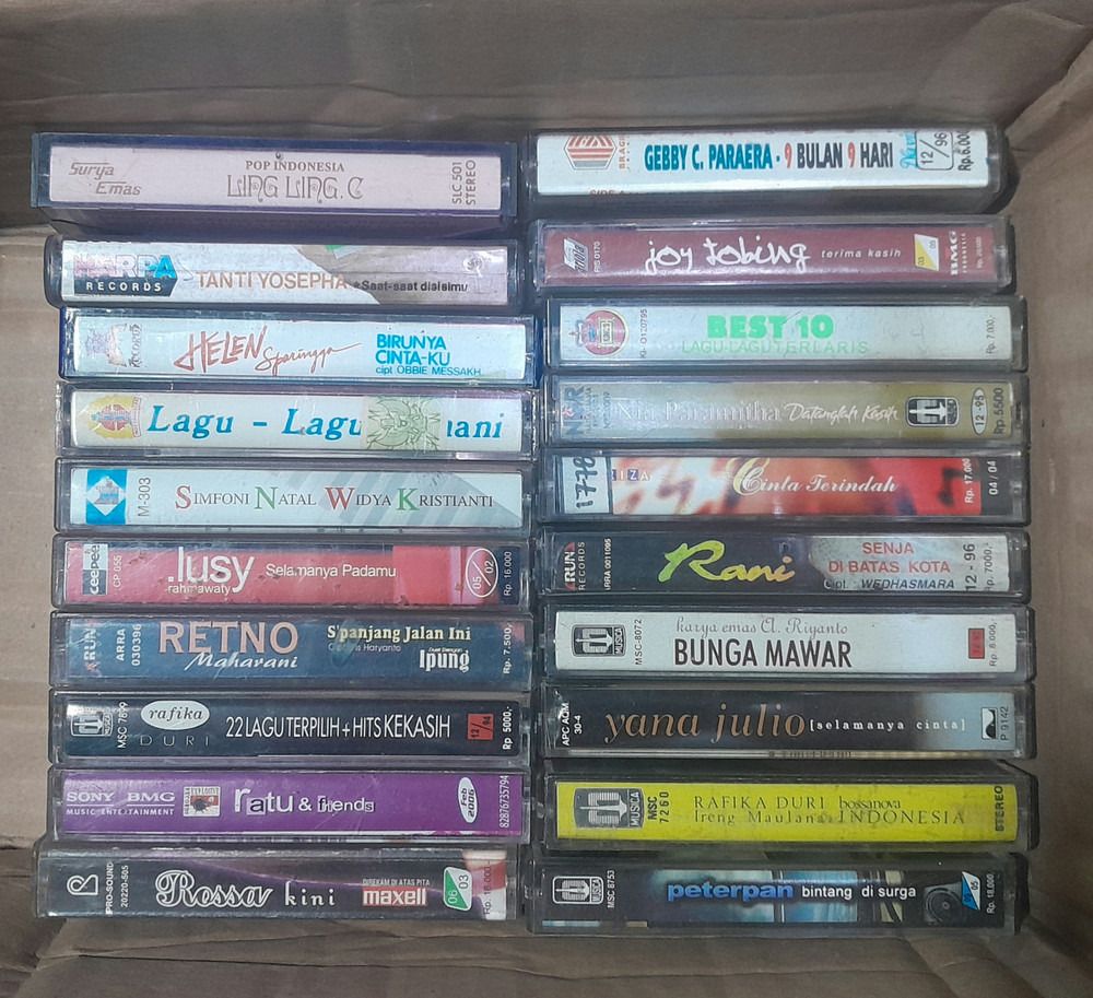 Kaset Penyanyi Indonesia Part 2 Paket 130 Kaset Musik Media Cd