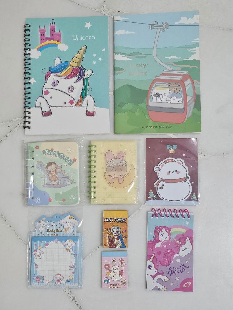 Lined Notebooks/Notepad/Post-it Notes Set (Category: Stationery & School Supplies) located in Singapore. Submitted by skyhasnolimit (Listing ID 1340468267, Image 2). Description: Lined Notebooks/Notepad/Post-it Notes Set A or Set B Selling each set @$4.