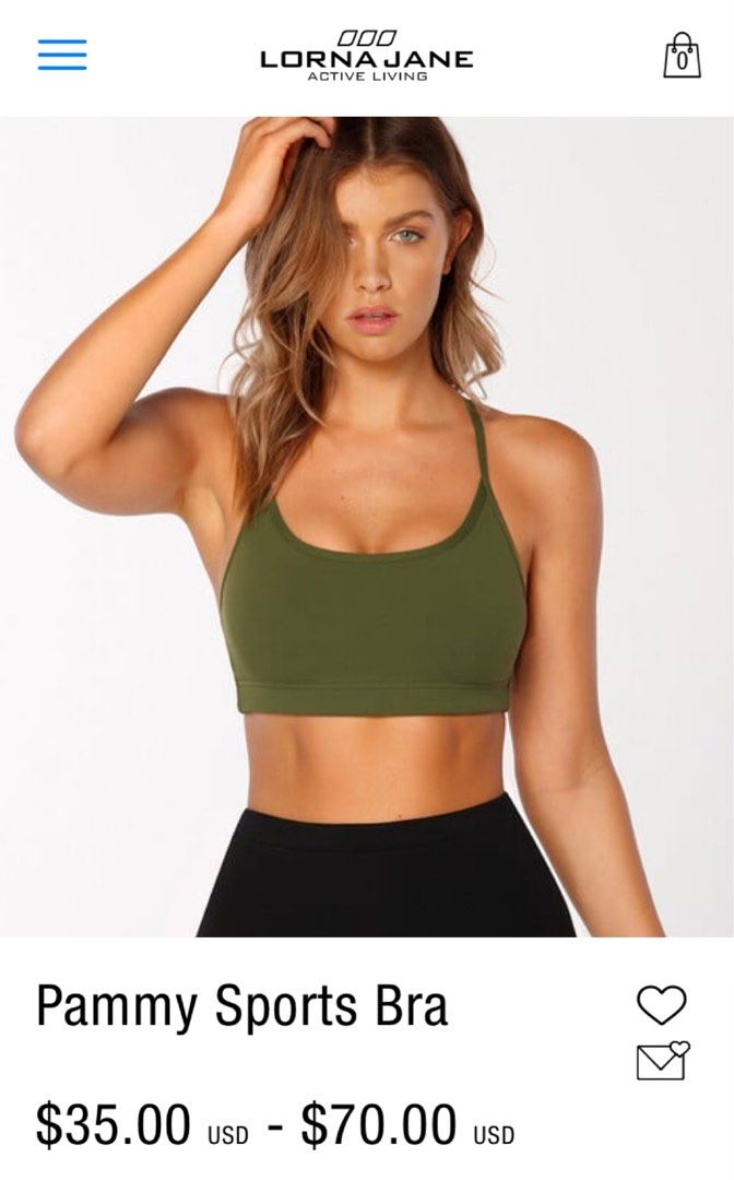 Lorna jane pammy sports bra shop
