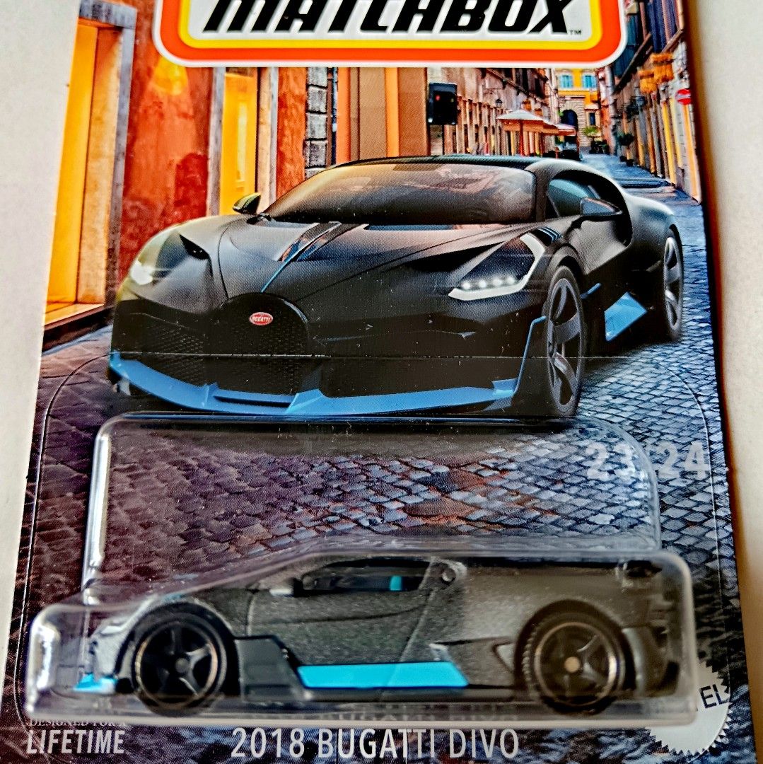 MATCHBOX EUROPEAN STREETS 2018 Bugatti Divo Matte Black, Hobbies & Toys ...