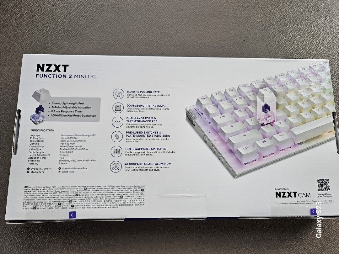 NZXT Function 2 (2024 version) (Category: Computer Keyboard) located in Kuala Lumpur. Submitted by timo1998 (Listing ID 1340395227, Image 2). Description: Brand new, SEALED white NZXT Function 2 for sale. RRP: MYR579 Note that this comes with newest GATERON OPTICAL switches, supporting 8000HZ POLLING RATE, not the rattling, unlubed first version that is unsatisfactory!!.