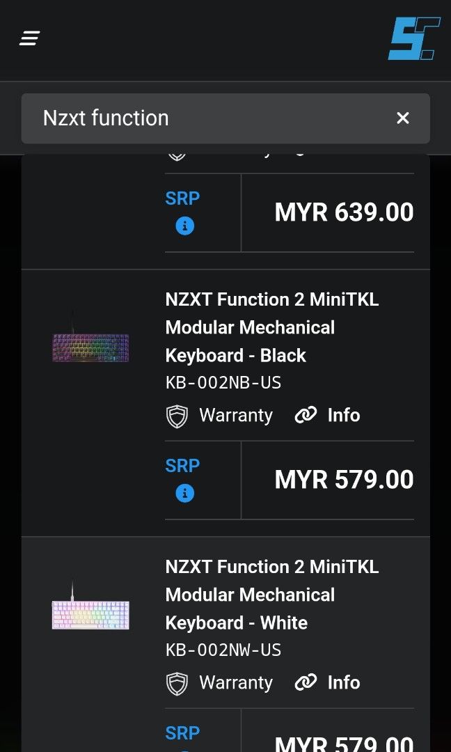 NZXT Function 2 (2024 version) (Category: Computer Keyboard) located in Kuala Lumpur. Submitted by timo1998 (Listing ID 1340395227, Image 3). Description: Brand new, SEALED white NZXT Function 2 for sale. RRP: MYR579 Note that this comes with newest GATERON OPTICAL switches, supporting 8000HZ POLLING RATE, not the rattling, unlubed first version that is unsatisfactory!!.