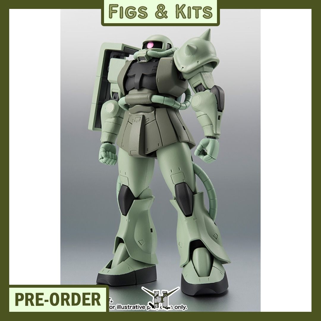 PRE-ORDER!! ROBOT SPIRITS <SIDE MS> MS-06 ZAKU ver A.N.I.M.E. REISSUE (Category: Gundam & Model Kits) located in Quezon City. Submitted by figsnkits (Listing ID 1340334607, Image 1). Description: PRE-ORDER!! Tamashii Nations: ROBOT SPIRITS <SIDE MS> MS-06 ZAKU ver A.N.I.M.E. REISSUE Pre-order price: Php 2,160 Min. DP: Php 500 (new) Php 300 (return customers) SRP: Php 2,400 Deadline: Dec 16, 2024 or until PO slots are full Estimated Time of Arriva