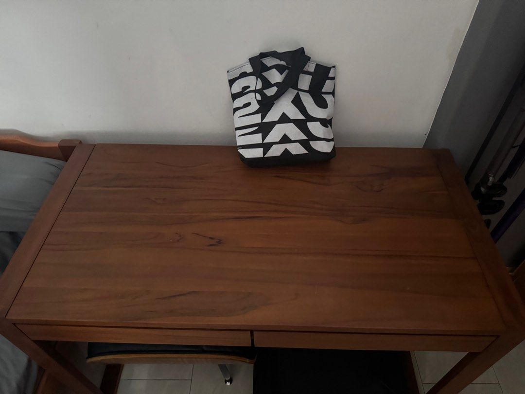 Study Table (Category: Tables & Sets) located in Singapore. Submitted by helloworld8373 (Listing ID 1340358791, Image 1). Description: Scanteak study table. Arrange Self-Collection. .