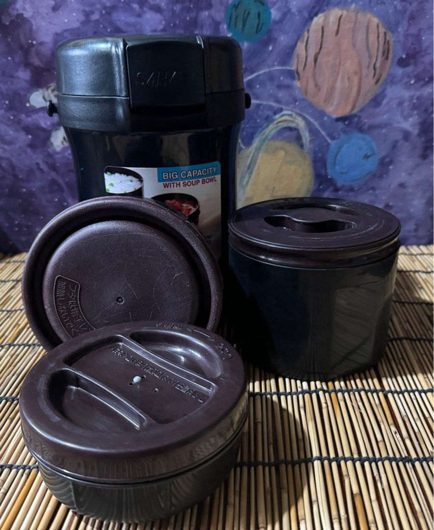 Tiger Food Container (Category: Food Organization & Storage) located in San Pedro. Submitted by fieldofgold19 (Listing ID 1340290045, Image 2). Description: Includes 3 containers: rice bowl, viand bowl and soup bowl Note: no strap .