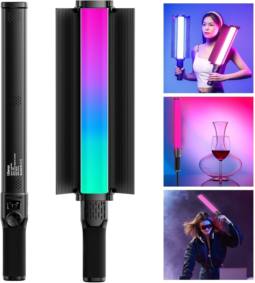ULANZI VL360 VIDEO LIGHT (Category: Camera Bags & Carriers) located in Quezon City. Submitted by imax12345 (Listing ID 1340438738, Image 1). Description: ( ULANZI VL360 VIDEO LIGHT ) ✅38W RGB LED Light Stick: The ULANZI VL360 features 360 LEDs, reaching 2200 lux brightness with adjustable color temperature (2500K-10000K) and brightness. ✅Modes: Offers RGB, CCT (10%-100% brightness), and 20 scene effects for creative lighting. ✅Barn Doors: Removab