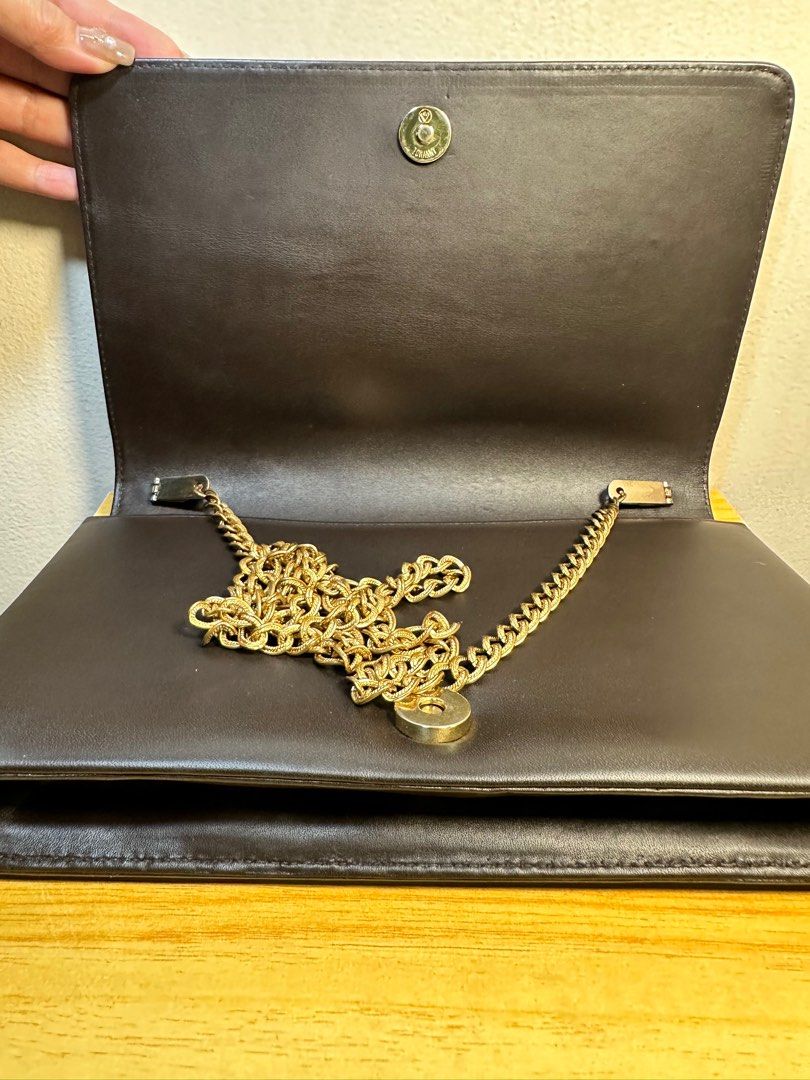 Vintage Givenchy Bag (Gold hardware) (Category: Luxury Bags & Wallets) located in Manila. Submitted by giagurl14 (Listing ID 1340311206, Image 3). Description: Vintage Givenchy Bag with gold hardware. Can be worn as clutch or with the gold sling chain. Bought from Osaka Japan with no inclusions. Had it cleaned and restored to the best condition possible (see attached invoice from Leatherfix PH). .