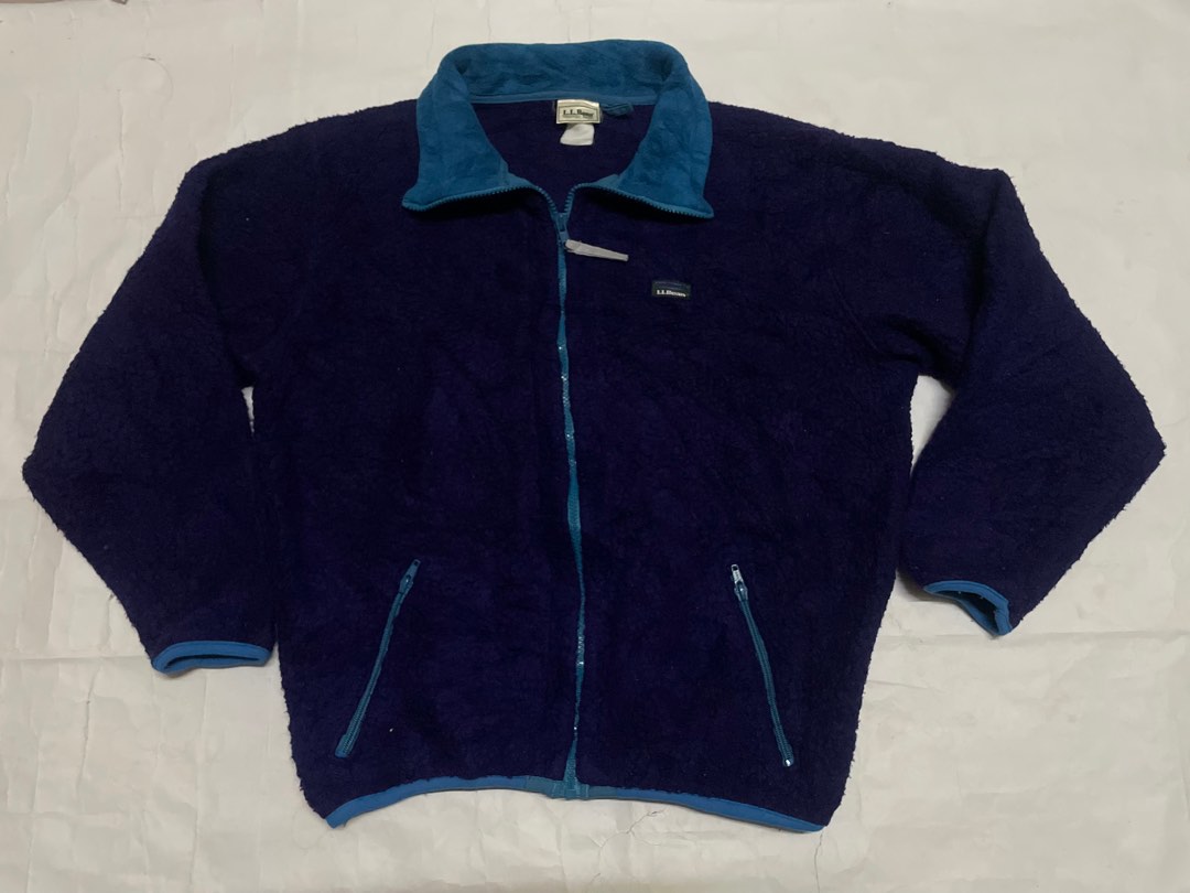 1990'S LL Bean Fleece Jacket, Men's XL, Vintage unclear purple type Vintage Second Hand